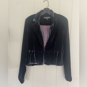 True Meaning Velvet Black Women's Blazer Jacket fully lined 4